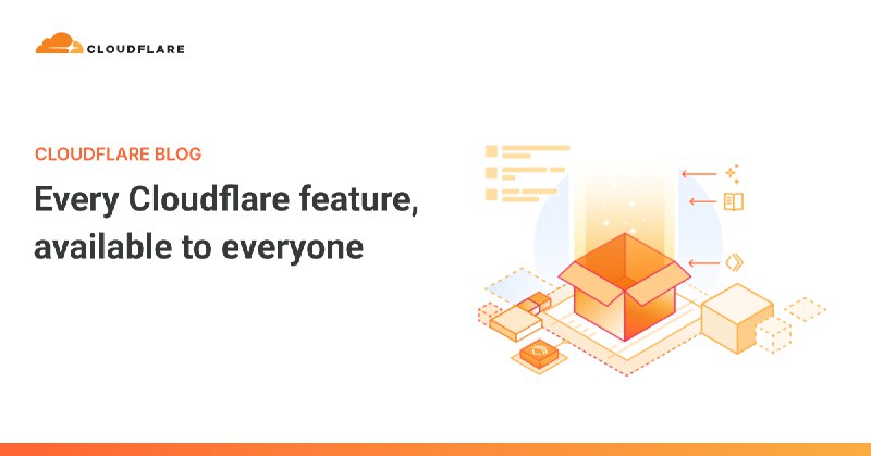 Cloudflare 宣布向所有用户开放企业级功能Cloudflare 宣布将在未来一年内向所有客户开放几乎所有功能，无需企业账户即可购买使用